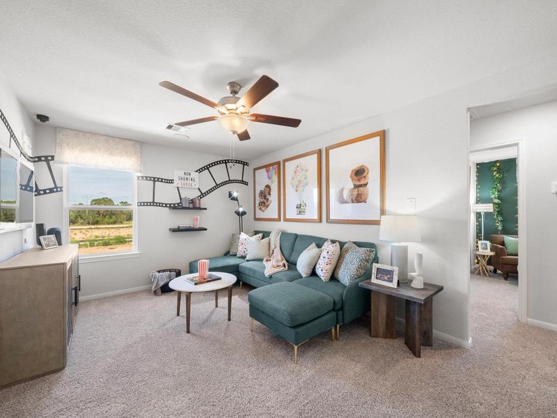 Furnished interior in a model home at Caney Creek Place in Conroe (Image 26).