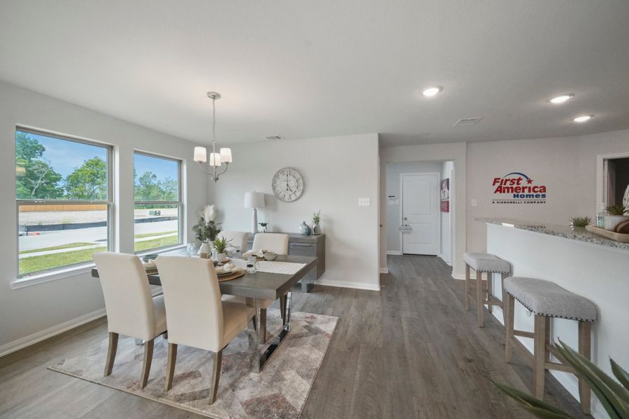 Furnished interior in a model home at The Villages at Westpointe in Dayton (Image 17). Furnished interior in a model home at The Villages at Westpointe in Dayton (Image 17).