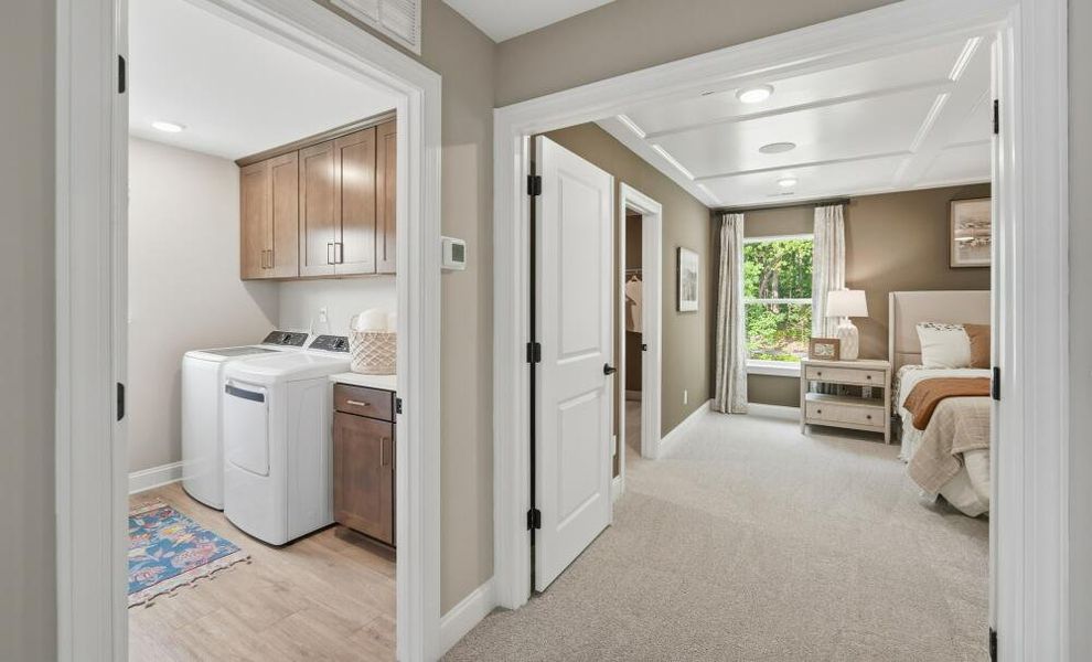 Furnished interior in a model home at Caldwell Forest in Charlotte (Image 14). Furnished interior in a model home at Caldwell Forest in Charlotte (Image 14).