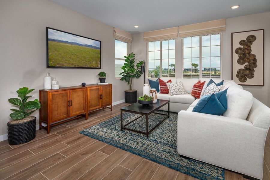 Furnished interior in a model home at Greenpointe at Eastmark in Mesa (Image 5).