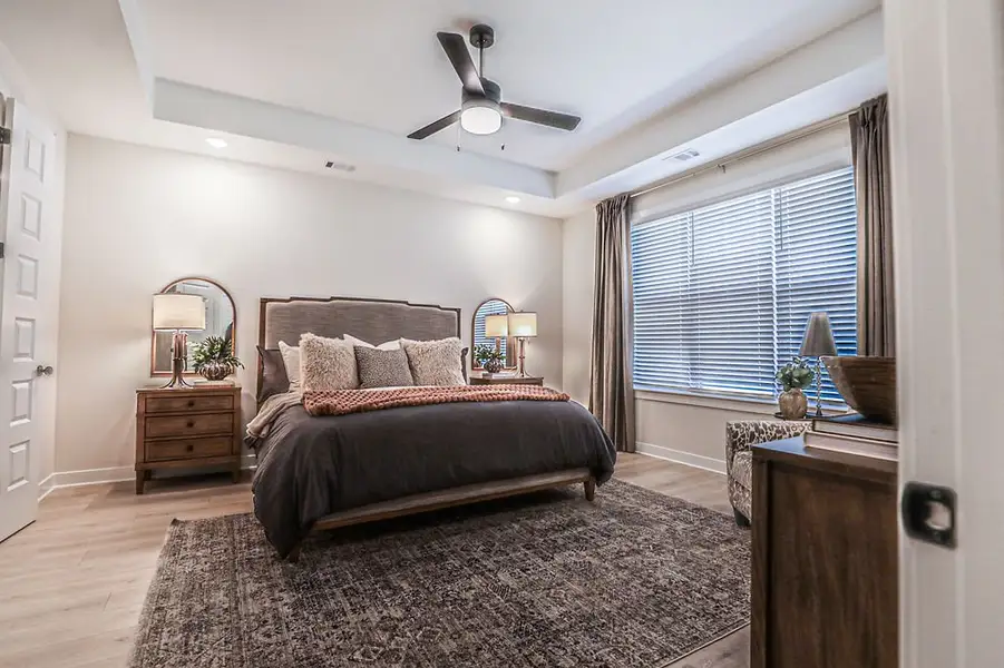 Furnished interior in a model home at Walker Farms in Bartlett (Image 9).
