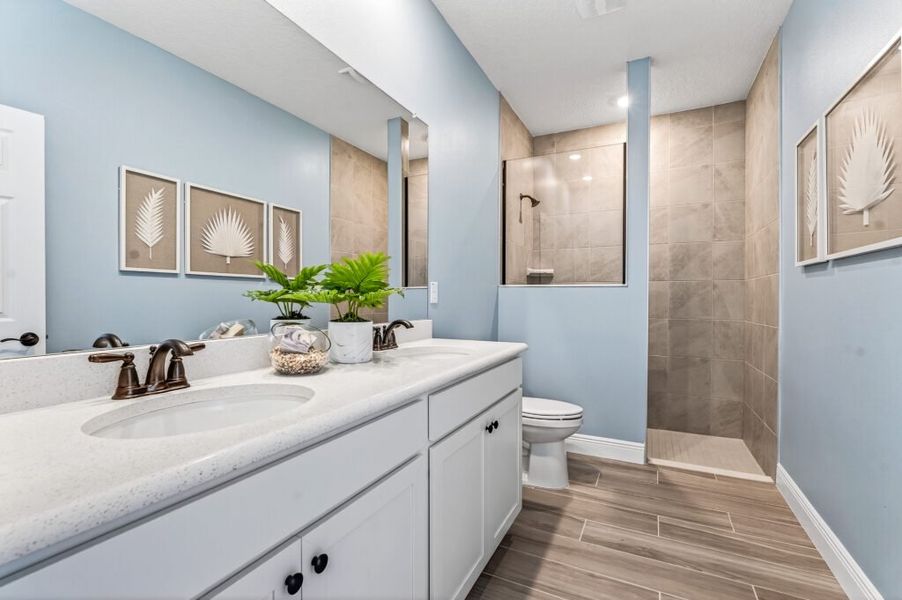 Furnished interior in a model home at Huntington Park in Titusville (Image 30).