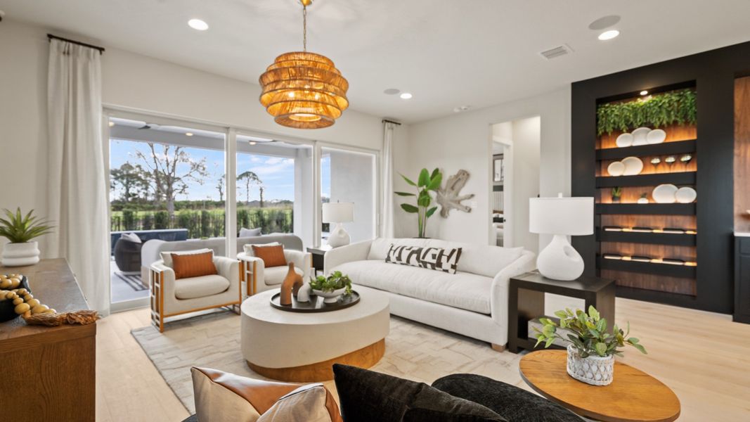 Furnished interior in a model home at Glynlea Country Club 50' in Port St. Lucie (Image 16).