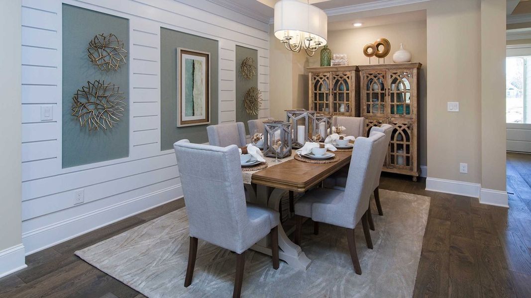 Furnished interior in a model home at The Ponds in Summerville (Image 29).