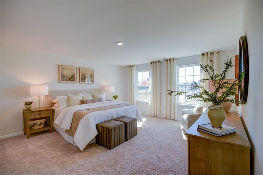 Furnished interior in a model home at Corinth Village in Greensboro (Image 11).