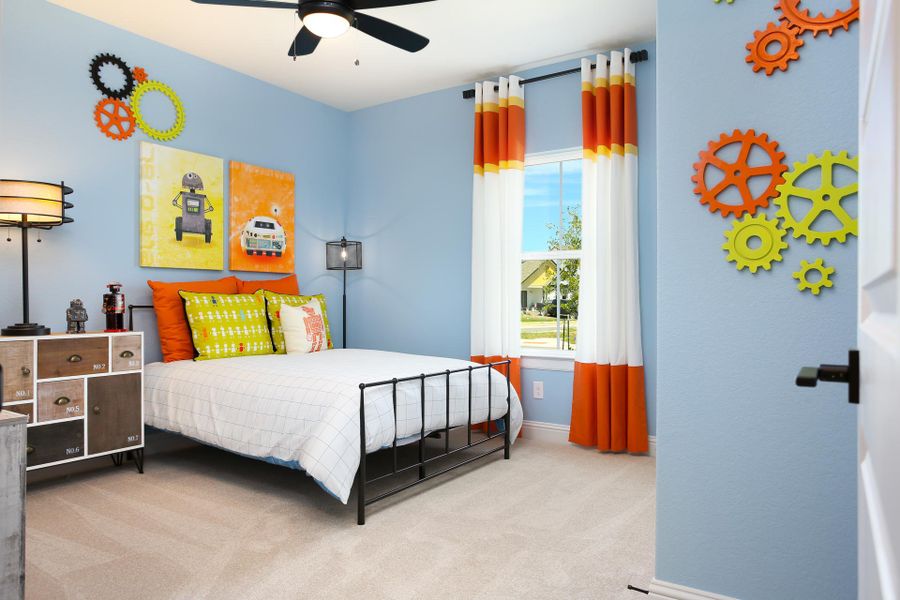 Furnished interior in a model home at Casetta Ranch in Kyle (Image 41).