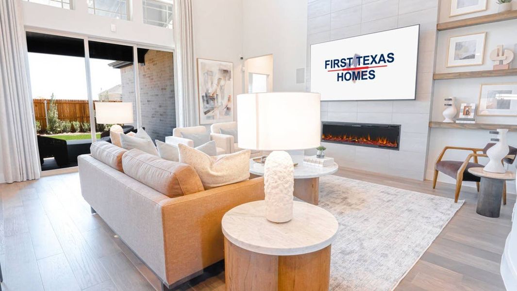 Furnished interior in a model home at Brookfield in Melissa (Image 9).