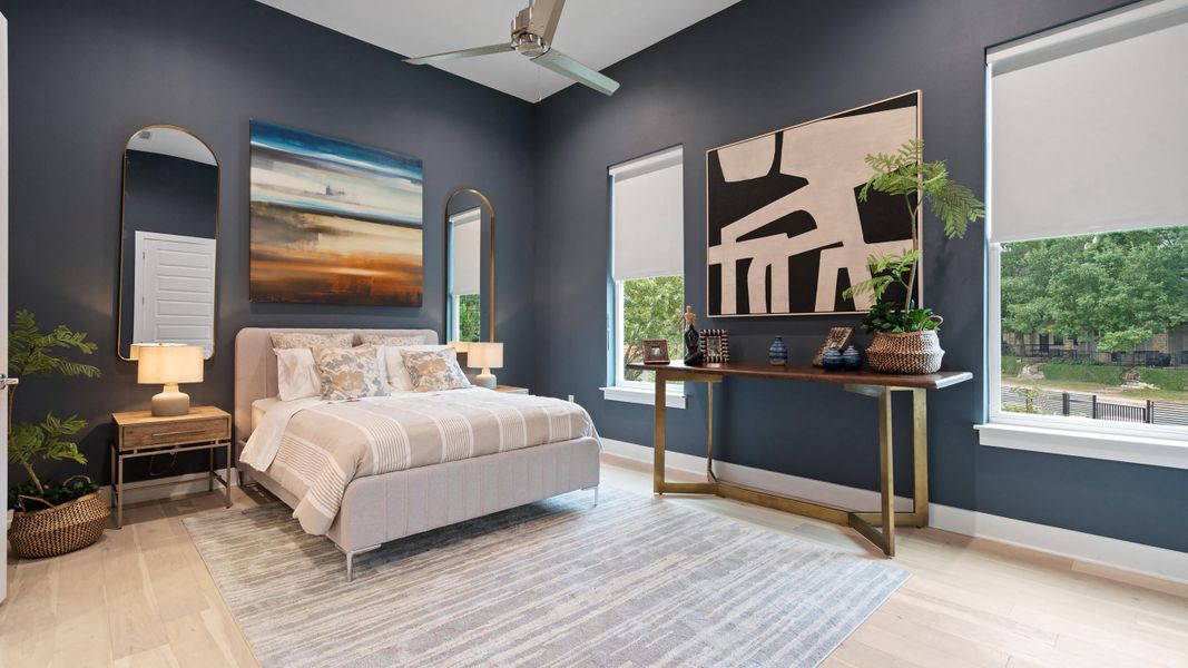 Furnished interior in a model home at Bluebonnet Lofts in Austin (Image 19).