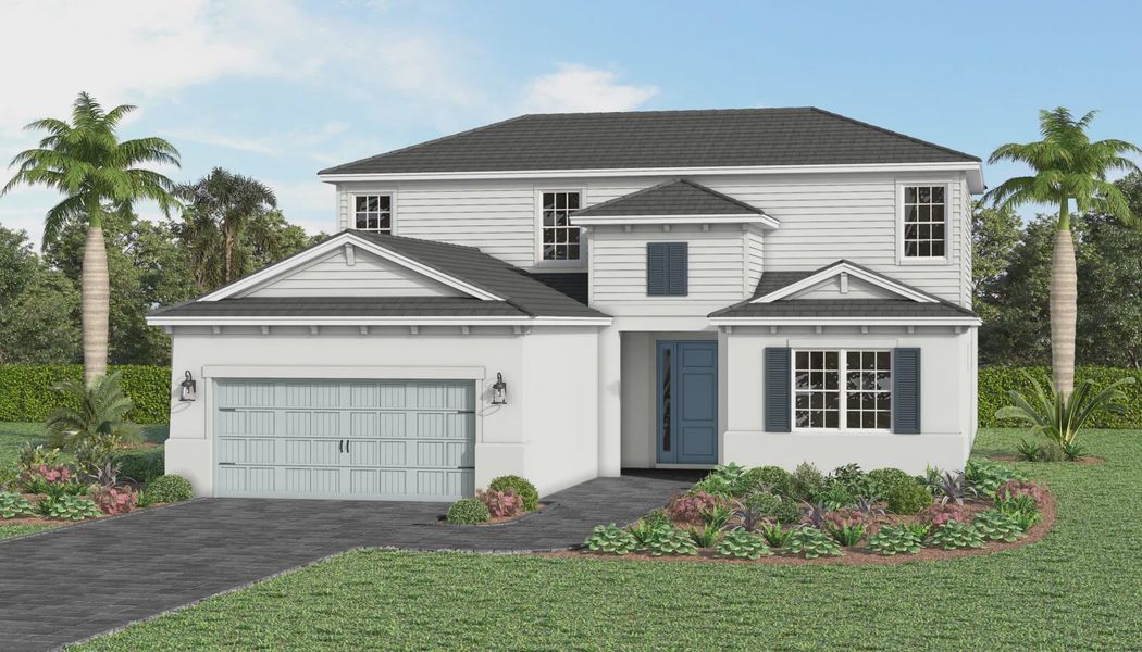 Front exterior of a home in the Kingston South community, located in Estero, FL (Image 12).