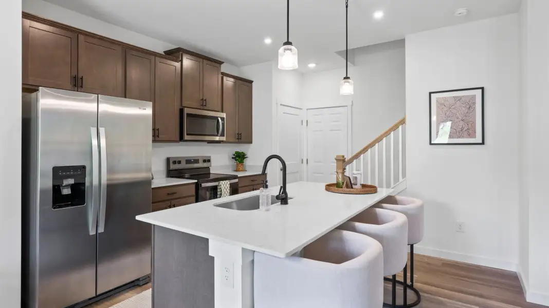 Furnished interior in a model home at The Eleuthera in Chattanooga (Image 5).