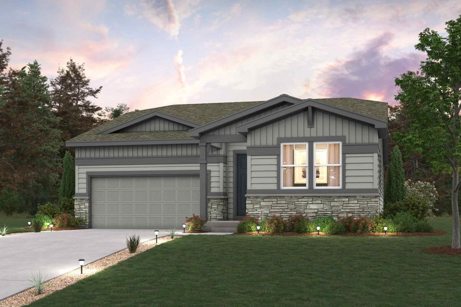 A house with a lawn and trees.