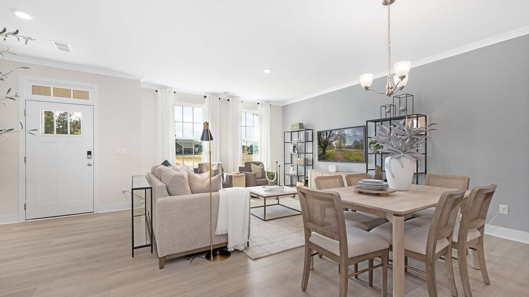 Furnished interior in a model home at Sanctuary at Southgate Townhomes in Indian Trail (Image 10). Furnished interior in a model home at Sanctuary at Southgate Townhomes in Indian Trail (Image 10).