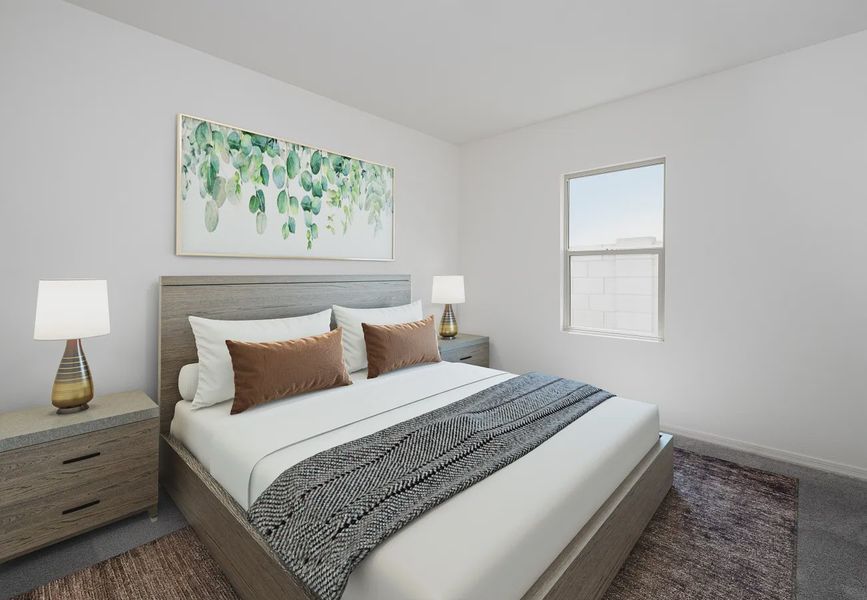 Furnished interior in a model home at Hennersby Hollow in San Antonio (Image 9).