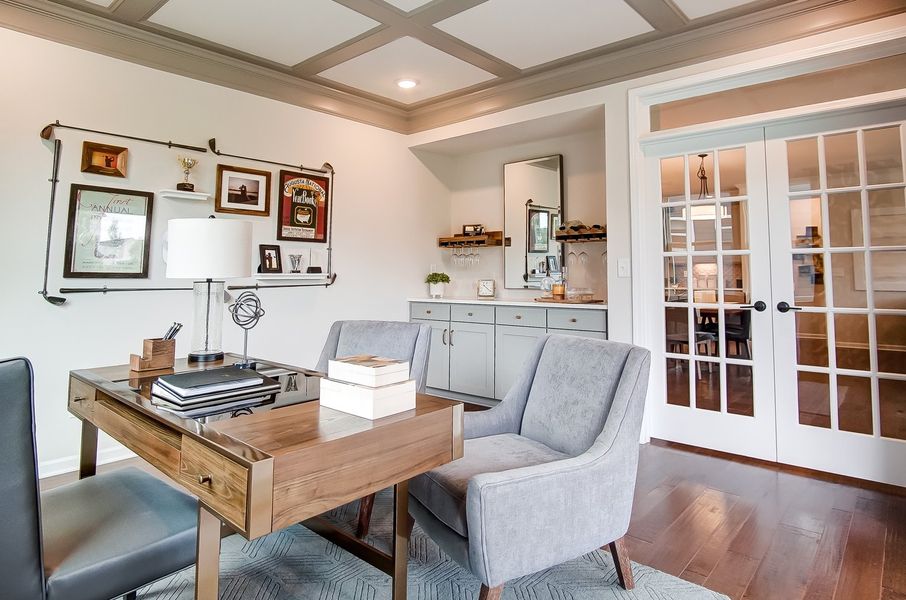 Furnished interior in a model home at Grove Park in Clemmons (Image 13).