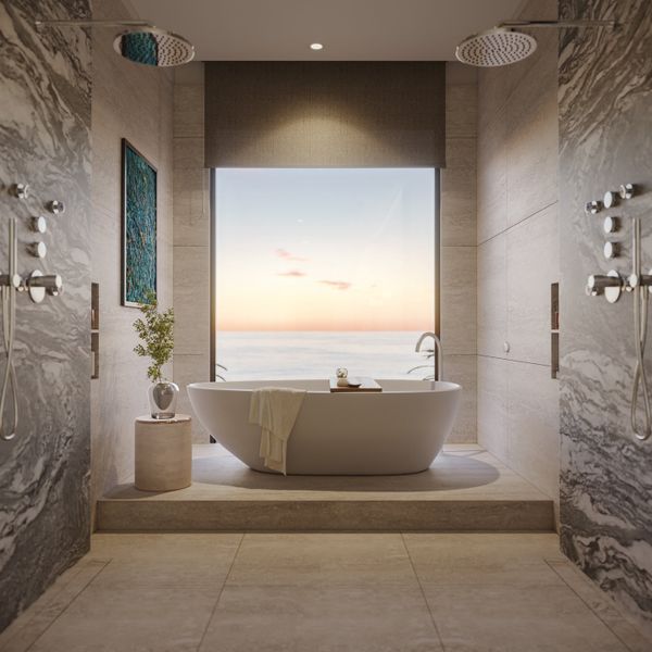 Furnished interior in a model home at Rosewood Residences Hillsboro Beach in Hillsboro Beach (Image 8).