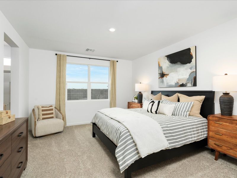 Bedroom in the Leslie Floorplan at Rancho Mirage