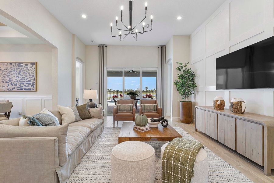 Furnished interior in a model home at The Sanctuary – Resort Collection in Punta Gorda (Image 30).