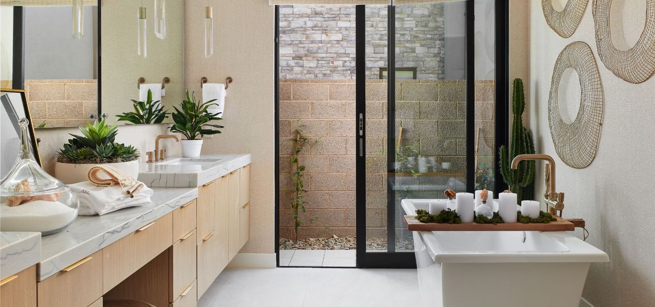 Furnished interior in a model home at The Villas II at Desert Mountain in Scottsdale (Image 15).