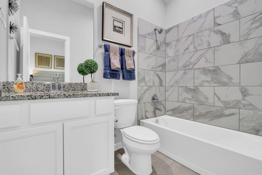 Furnished interior in a model home at Lago Mar  50'  &  55' in Texas City (Image 20).