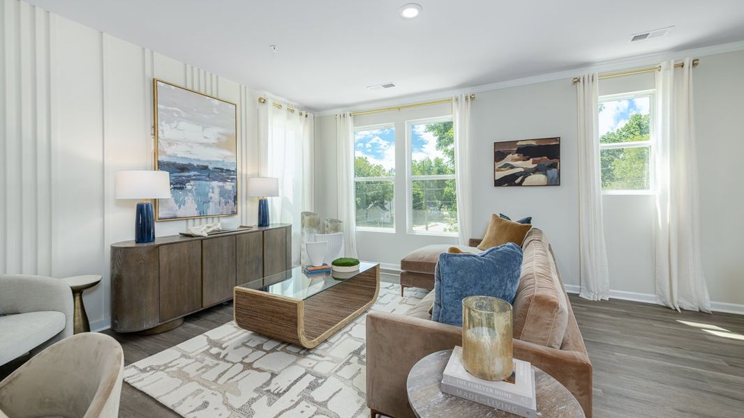 Furnished interior in a model home at Townes at Asbury in Atlanta (Image 7).