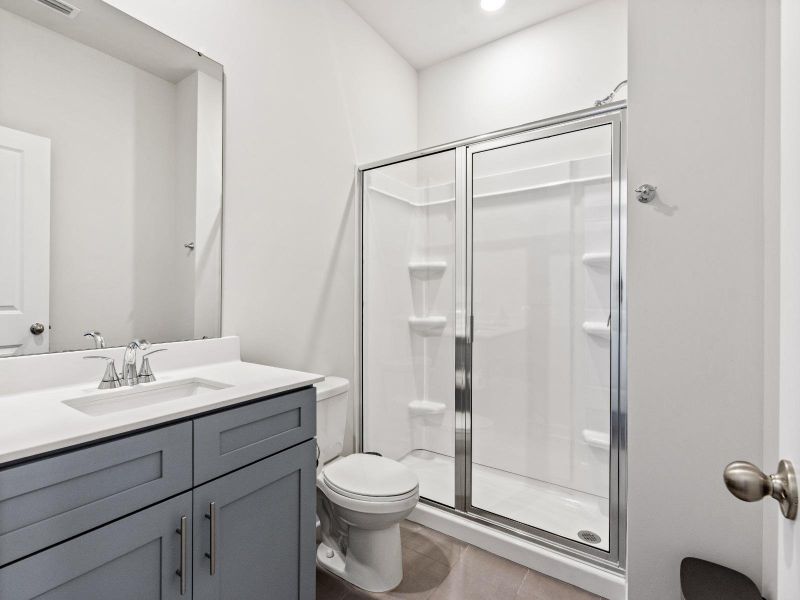 Furnished interior in a model home at Russell Grove - Rolling Hills Series in Charlotte (Image 17).