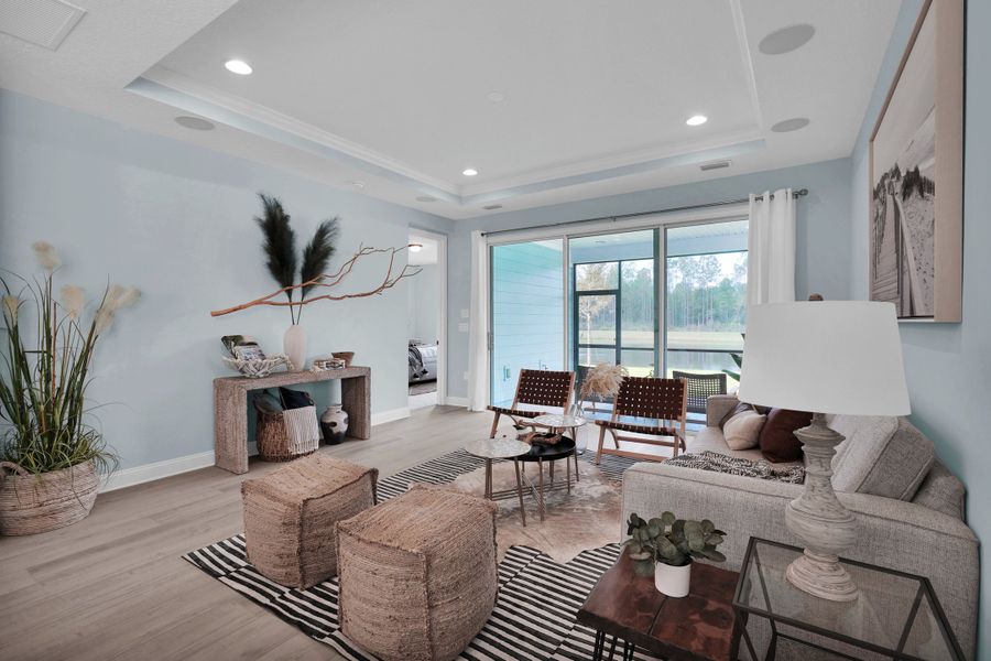 Furnished interior in a model home at Crosswinds at Nocatee in Ponte Vedra (Image 45).