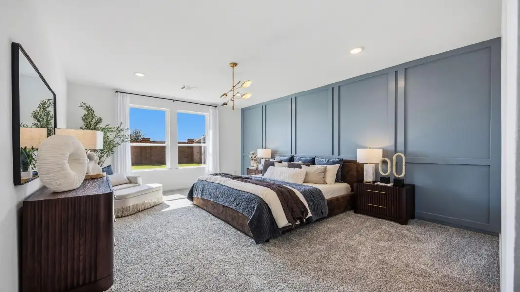 Furnished interior in a model home at Lago Mar 60' Homesites in Texas City (Image 10).