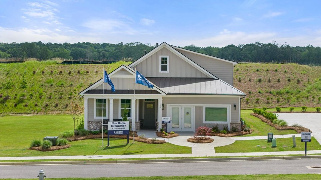 Front exterior of a home in the Hamptons at Riverwood North community, located in Dallas, GA (Image 5).