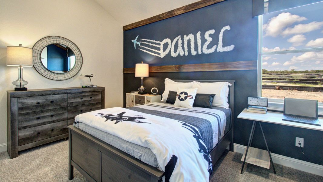 Furnished interior in a model home at The Crossvine in Schertz (Image 22).