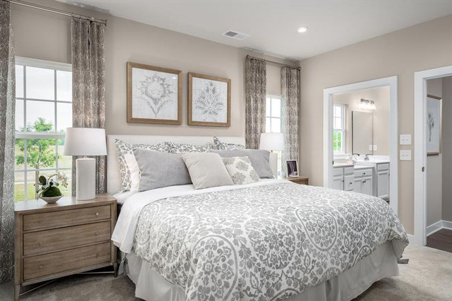 Furnished interior in a model home at Lakes at Riverbend Single Family Homes in Navassa (Image 7).