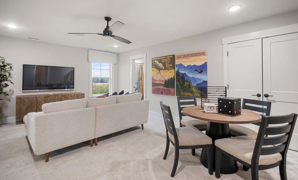 Furnished interior in a model home at Carraway in Greensboro (Image 25).