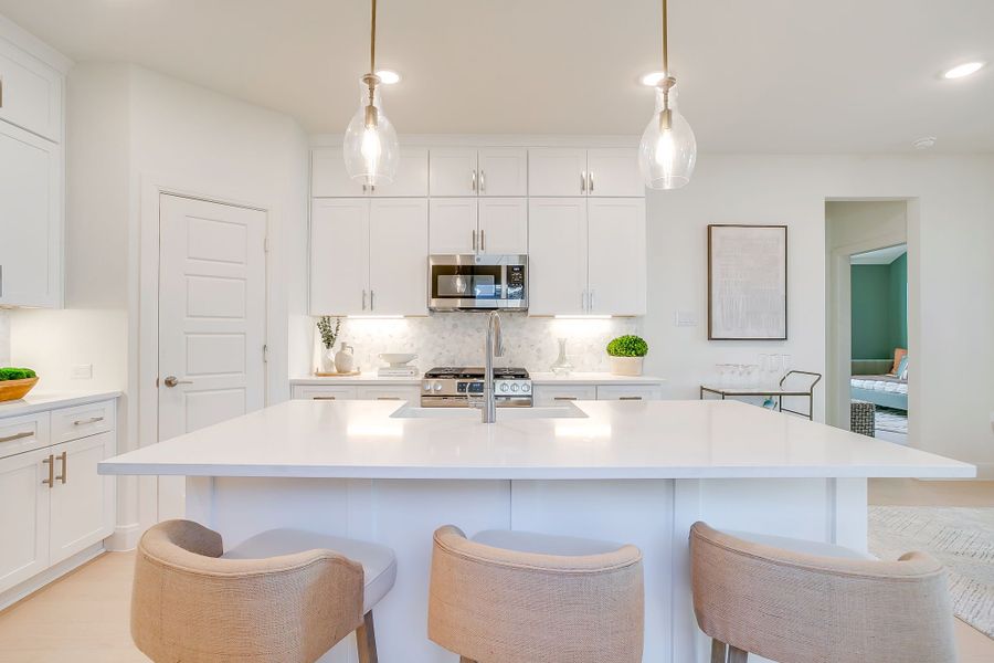 Furnished interior in a model home at MidTowne in Midlothian (Image 30).