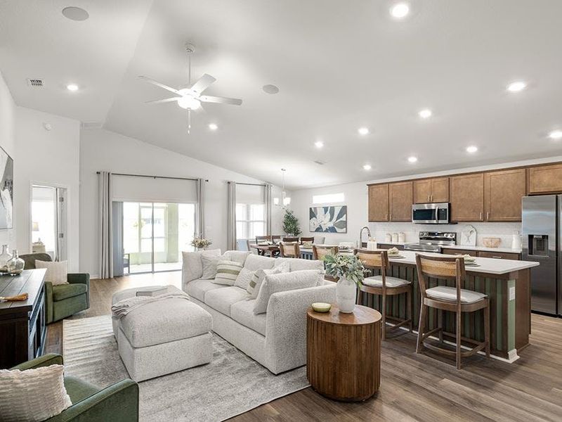 Homes at Lakeside Preserve feature sunny, open-concept layouts - Serendipity model home in Lakeland, FL Homes at Lakeside Preserve feature sunny, open-concept layouts - Serendipity model home in Lakeland, FL