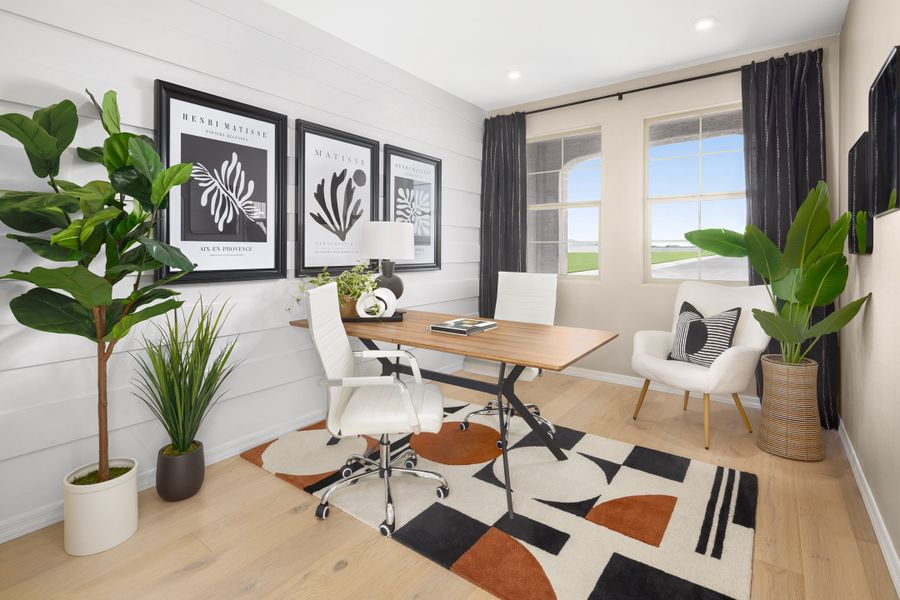 Furnished interior in a model home at Marbella at Windrose in Waddell (Image 7).