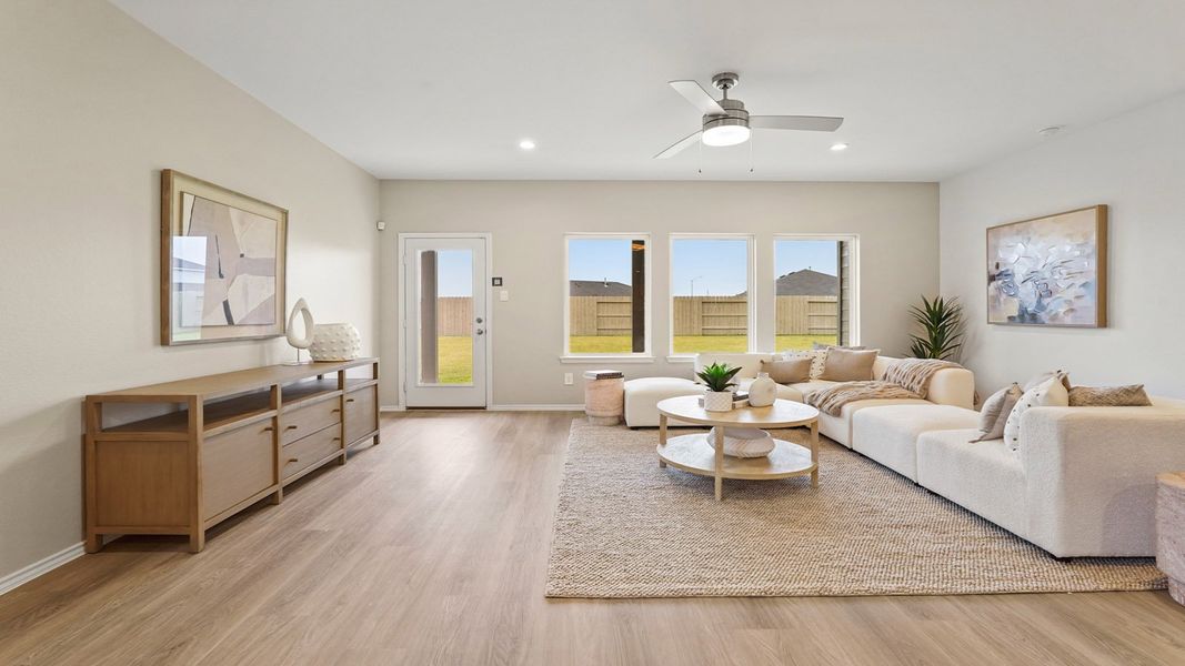 Furnished interior in a model home at Newport Pointe in Crosby (Image 5).