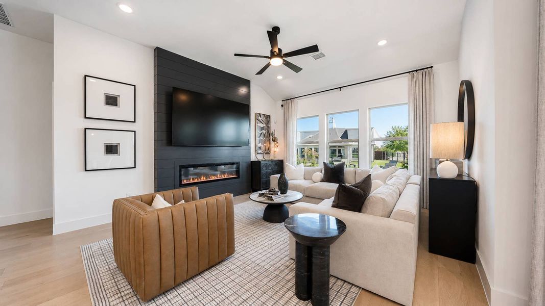 Furnished interior in a model home at Las Lomas in Forney (Image 22).