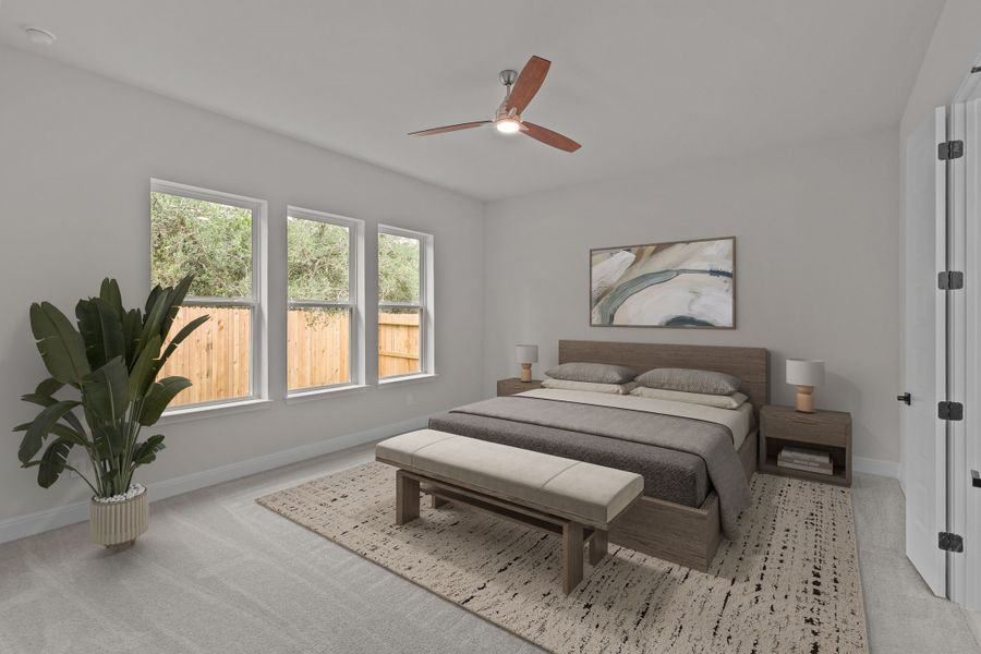 Furnished interior in a model home at Cibolo Crossing in Universal City (Image 13).