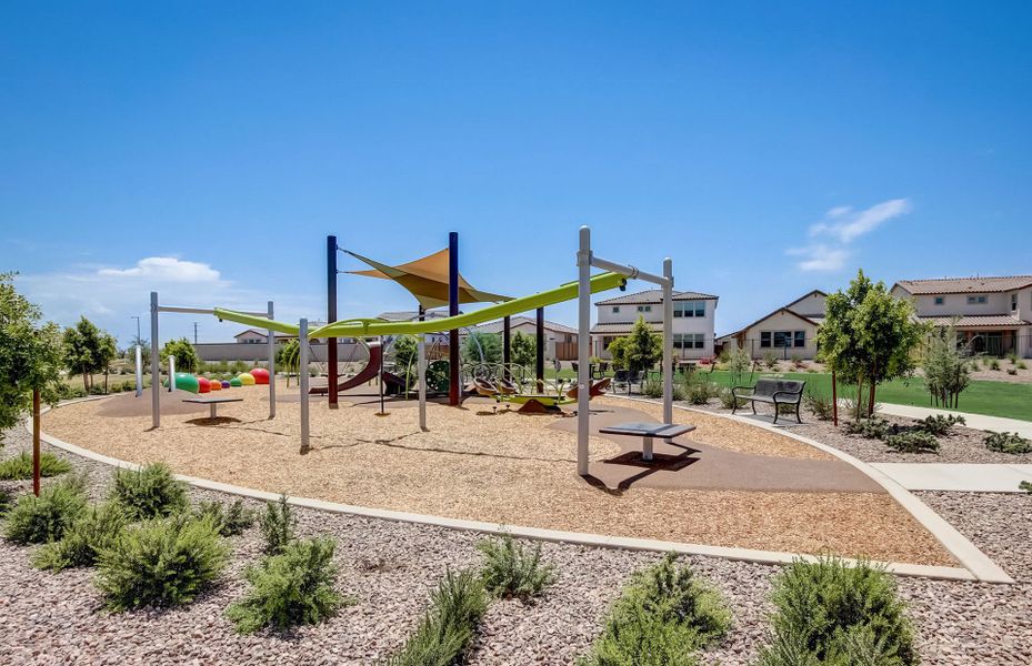 Large, fun, and friendly playground at Jorde Farms in Phoenix, Arizona by Pulte home builders