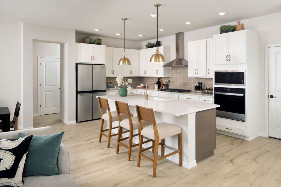 Furnished interior in a model home at Waterset Bungalow Series in Apollo Beach (Image 33).