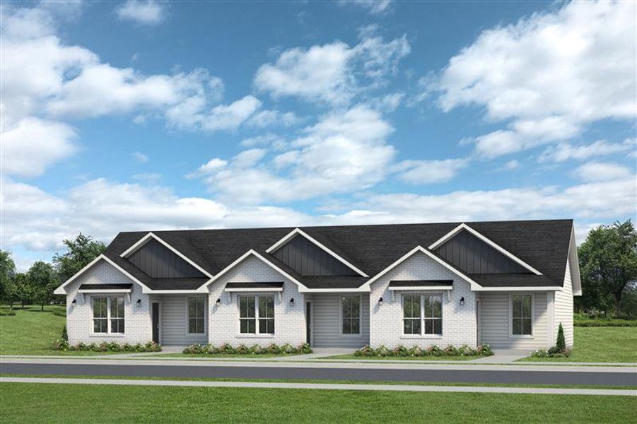 Front exterior of a home in the Townhomes at Yaupon Trails community, located in Bryan, TX (Image 4).