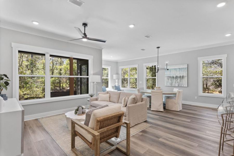 Furnished interior in a model home at The Shoal in Santa Rosa Beach (Image 8).