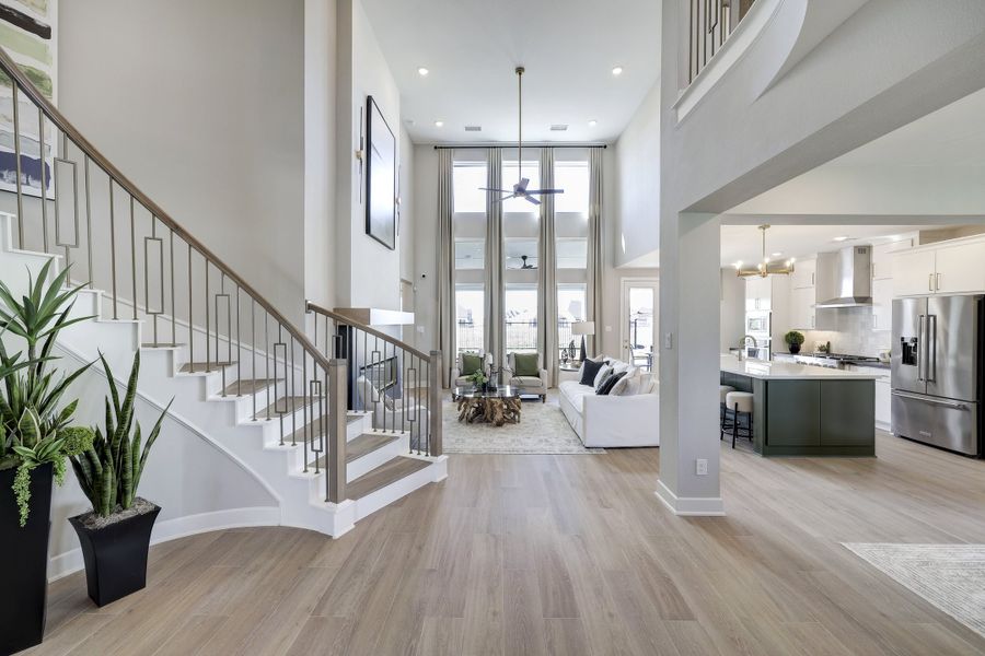 Furnished interior in a model home at Bridgeland 50' (Creekland Village) in Cypress (Image 2). Furnished interior in a model home at Bridgeland 50' (Creekland Village) in Cypress (Image 2).