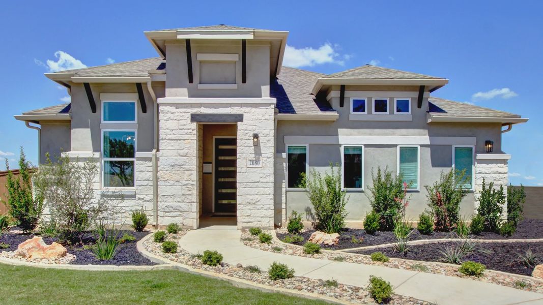 Front exterior of a home in the Veramendi community, located in New Braunfels, TX (Image 4). Front exterior of a home in the Veramendi community, located in New Braunfels, TX (Image 4).
