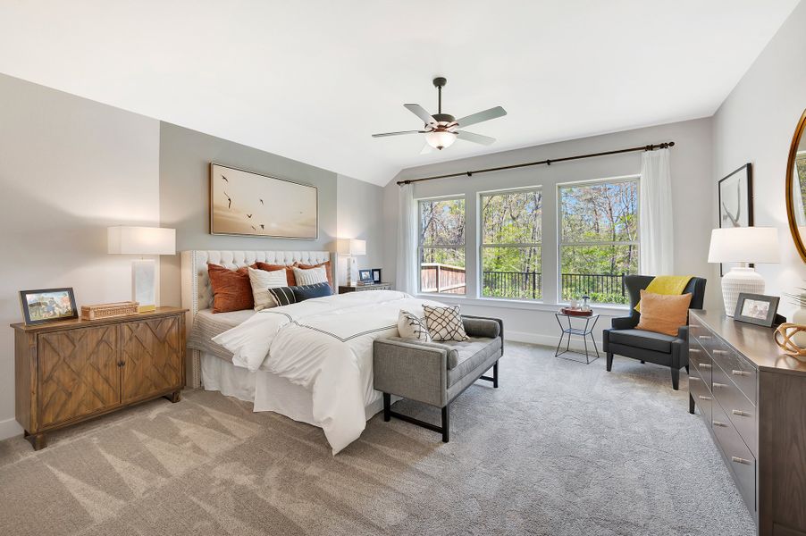 Furnished interior in a model home at The Woodlands Hills - Reserve Collection in Willis (Image 10).