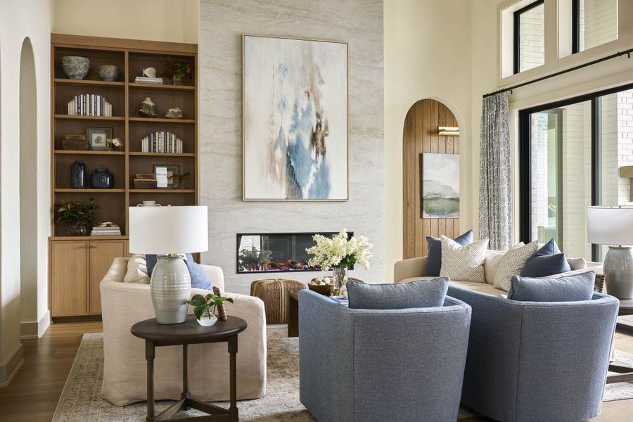 Furnished interior in a model home at Furst Ranch in Argyle (Image 32).