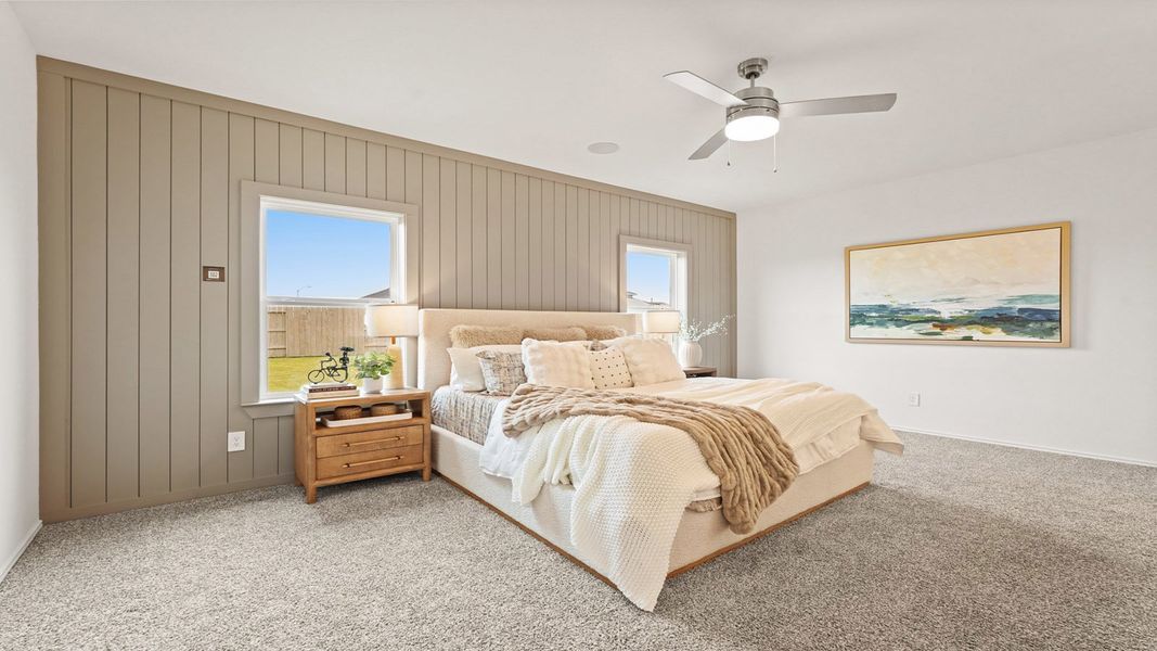 Furnished interior in a model home at Newport Pointe in Crosby (Image 21).