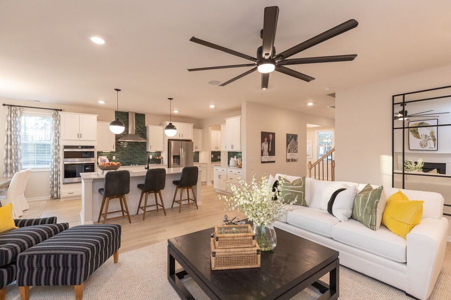 Furnished interior in a model home at Coventry Woods in Fayetteville (Image 23).