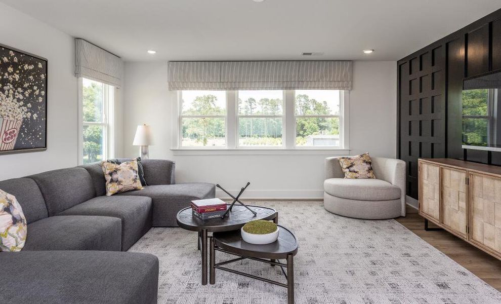 Furnished interior in a model home at Cedar Ridge in Angier (Image 28).