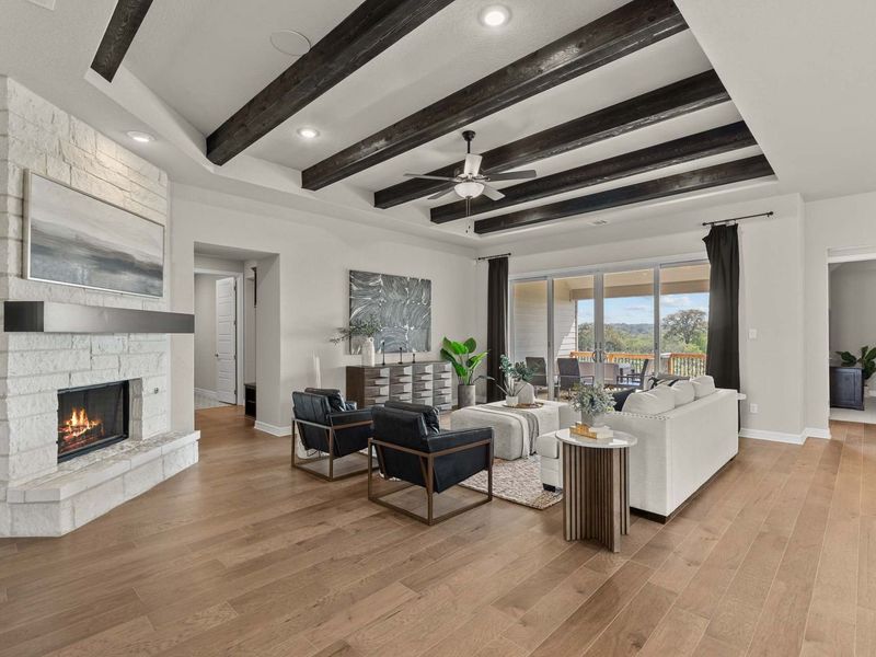 Furnished interior in a model home at Potranco Oaks in Castroville (Image 12).