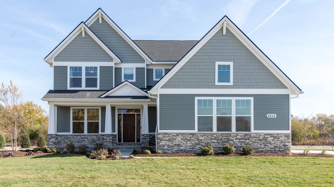 Front exterior of a home in the Fosdick Glen of Saline community, located in Saline, MI (Image 4). Front exterior of a home in the Fosdick Glen of Saline community, located in Saline, MI (Image 4).